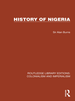 cover image of History of Nigeria
